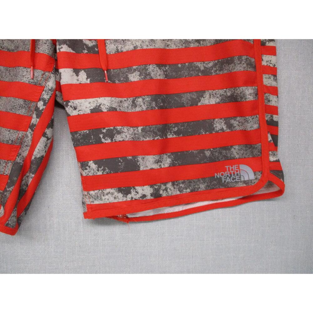 The North Face Red Grey Striped Trendy Surf Swim Boardshorts Men Size 38 Regular - Picture 2 of 8